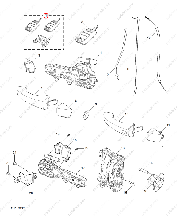 MG Full car lock OEM 10953850 FOR  MG ZS RX8 MG6