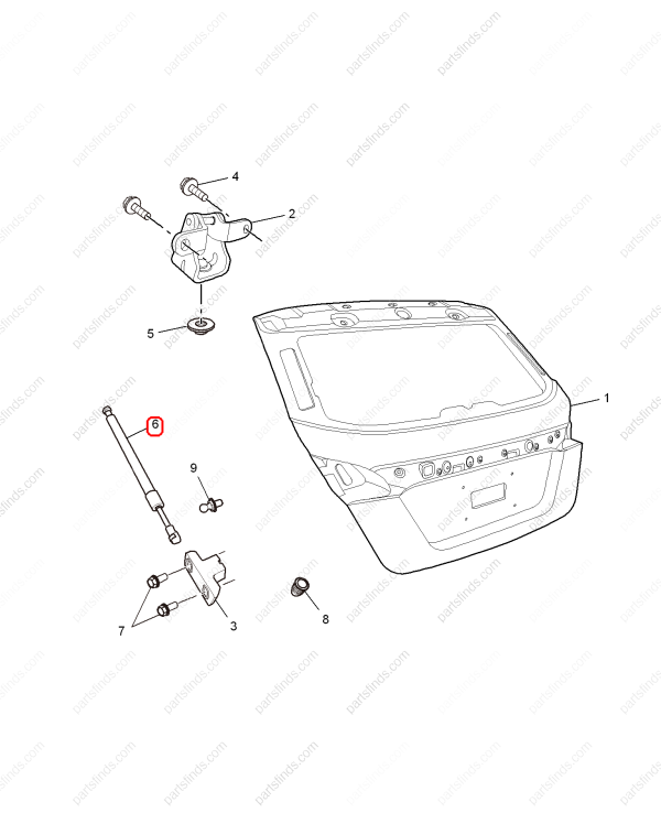 MG Tailgate Lift Support OEM 10070266 FOR  MG5