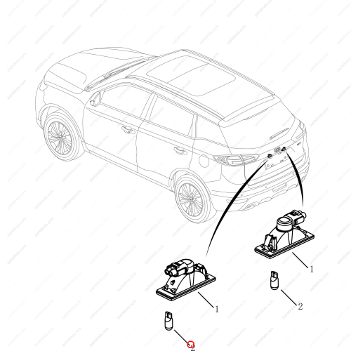 GEELY Light bulb OEM 7069501800 / 1097070002 FOR  Emgrand X7 Sport