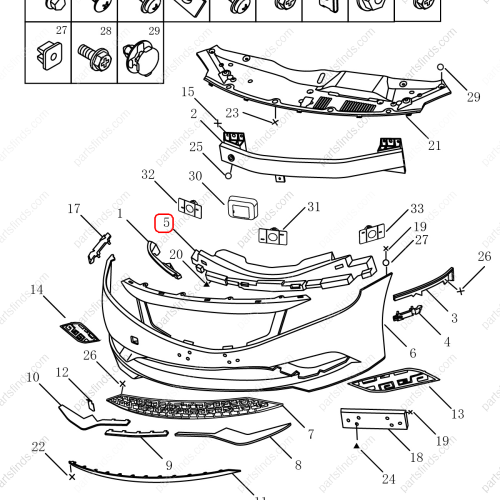 GEELY Bumper foam OEM 6010004500 / 1068030665 FOR  Emgrand GT