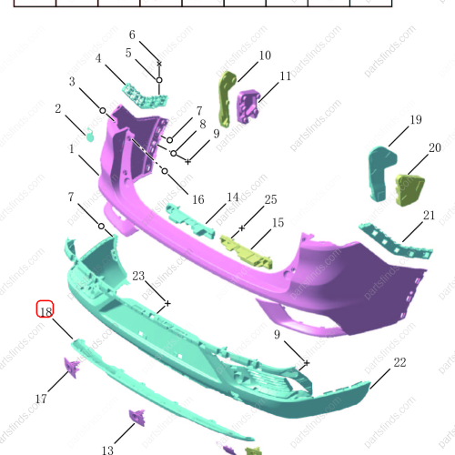 GEELY Bumper Diffuser OEM 6044091800 / 6600002591 FOR  OKAVANGO