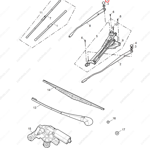 MG Wiper arm cover OEM 30002855 FOR  MG550 MG350 MG6 MG5