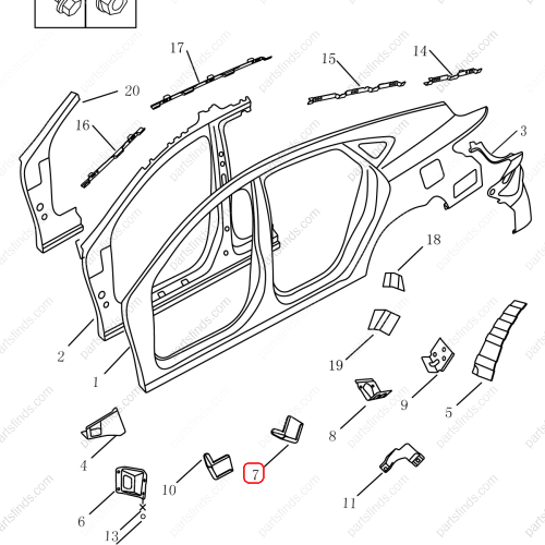 GEELY Bracket OEM 5038006200 / 106203056602 FOR  Emgrand GT