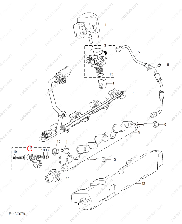 MG Fuel injector OEM 10601031 FOR  MG5