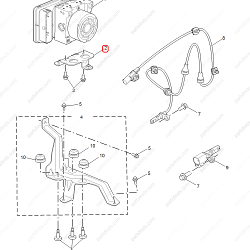 MG ABS pump bracket OEM 10712095 FOR  MG5