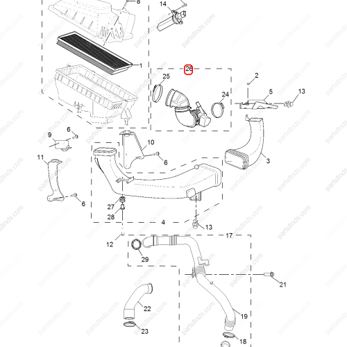 MG Air Intake Hose OEM 10298815 FOR