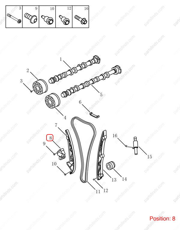 GEELY Timing Chain Tensioner OEM 1046018900 / 1016059103 FOR OKAVANGO