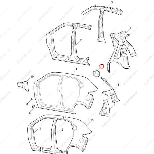 MG Fuel tank outer cover OEM 10185858 FOR  MG GS