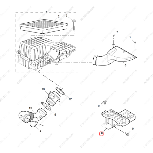 MG Air Filter Housing Bracket OEM 30024983 FOR  MG6