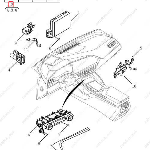 GEELY Air conditioning control panel OEM 8025023200 / 6600085827 FOR  Tugella