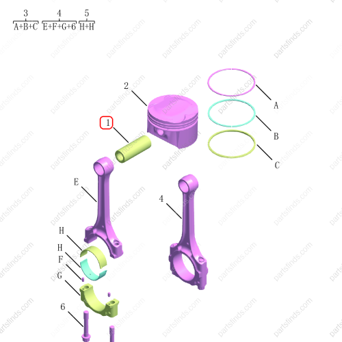 GEELY Piston pin OEM 1016050686 FOR  Emgrand