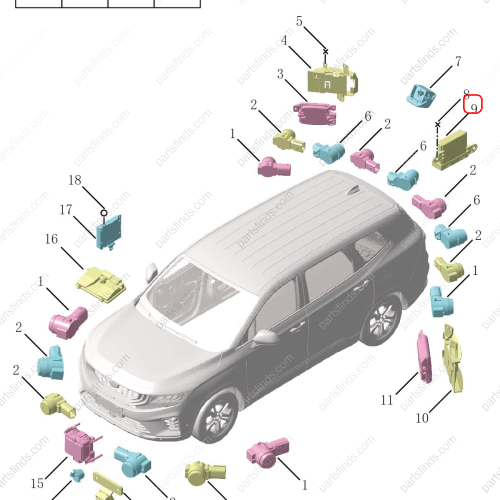 GEELY Reverse radar control unit OEM 7088049400 / 6600059894 FOR  OKAVANGO