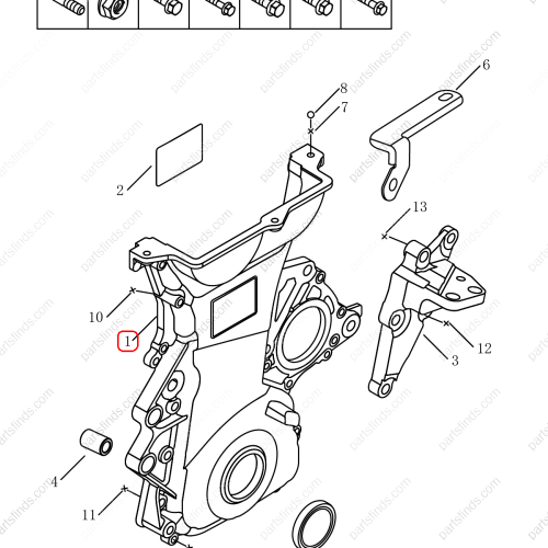 GEELY Engine Timing Chain Cover Plate OEM 1048001200 / 1016054961 FOR  Emgrand