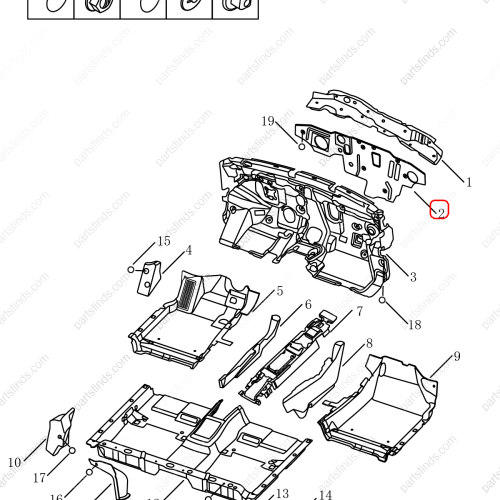 GEELY Firewall insulation cotton OEM 5017003400 / 1068030522 FOR  Emgrand GT