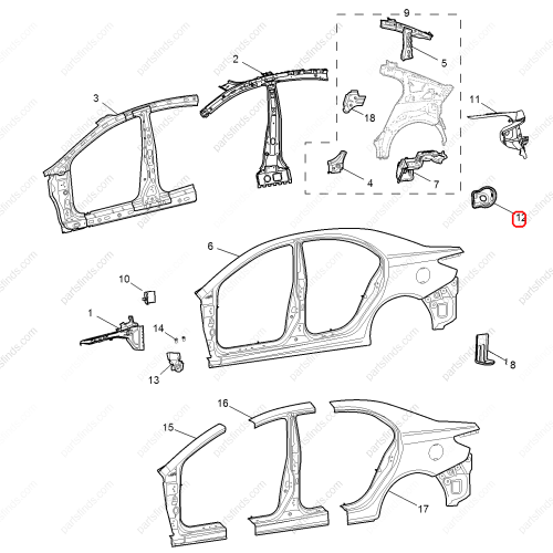 MG Fuel tank cap base OEM 10275010 FOR