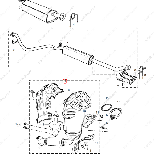 MG Three-way catalytic converter OEM 10852485 FOR  MG5