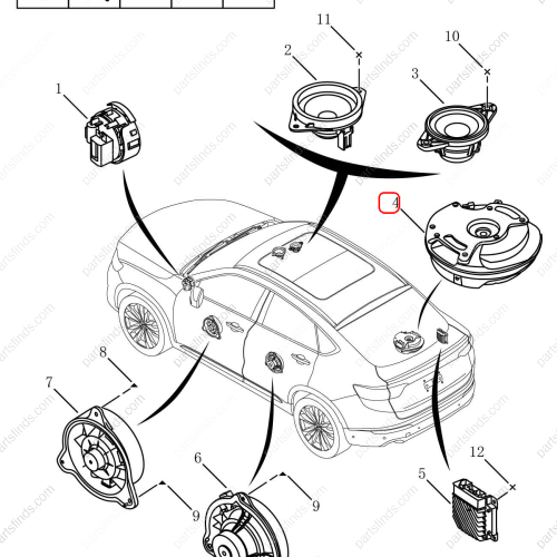 GEELY Speaker OEM 7082005900 / 6600008400 FOR  Tugella