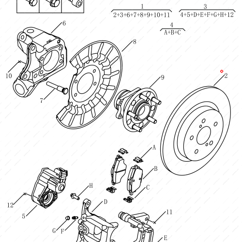 GEELY Brake disc OEM 4050001700 / 1064030447 FOR  Emgrand GT