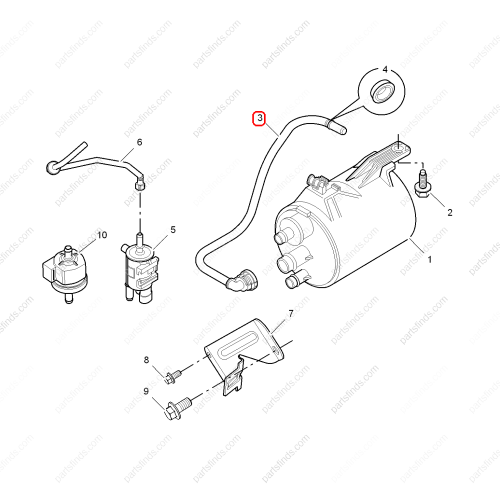 MG Activated carbon canister ventilation pipe OEM WTH101806 FOR  MG550 MG6 MG750