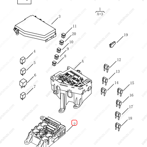 GEELY Fuse box OEM 7075004400 / 1017032424 FOR  Emgrand X7 Sport