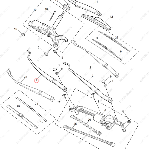 MG Wiper arm OEM 10316309 FOR  MG5 MG GT