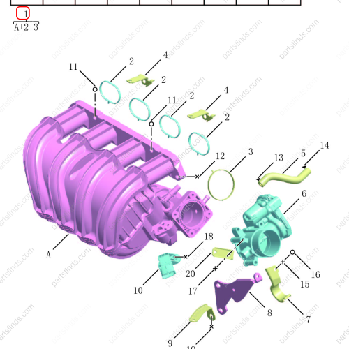 GEELY Intake manifold OEM 1116050575 FOR  Emgrand