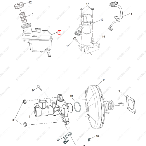 MG Brake fluid reservoir OEM 10456361 FOR  MG ZS