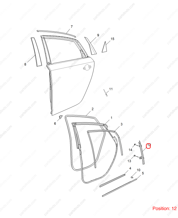 MG Door glass guide rail OEM 10155498 FOR MG6