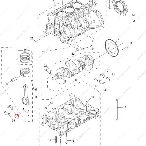 MG Connecting Rod Bearing OEM 30041676 FOR  RX8 MG HS RX5 MG GS