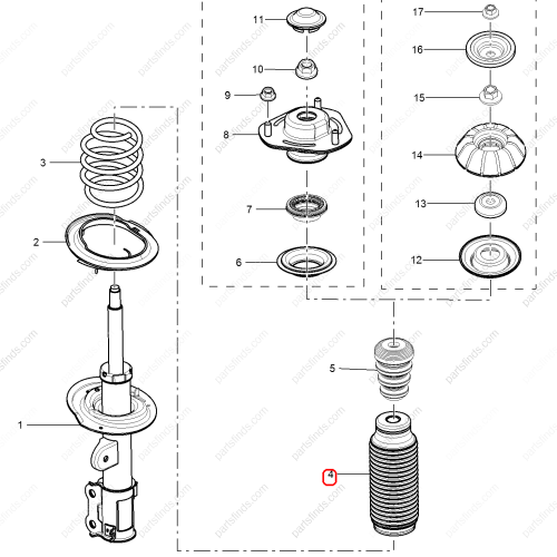 MG Shock absorber dust cover OEM 50016047 FOR  MG350 MG5