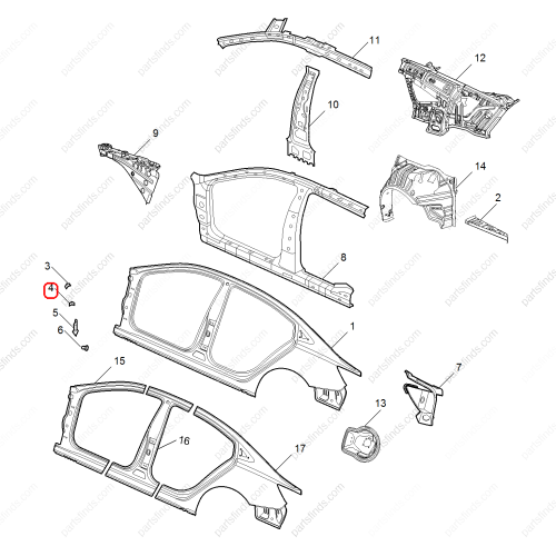 MG Fender Bracket OEM 10044745 FOR  MG ZS RX8 MG6 MG350 MG5 MG GT RX5 MG GS