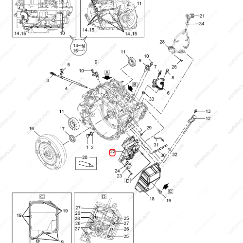 MG Transmission valve body OEM 10165400 FOR  MG550 MG6 MG750