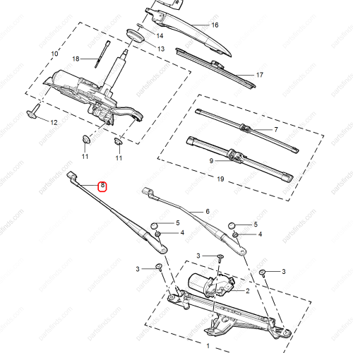 MG Wiper arm OEM 10324822 FOR  MG HS