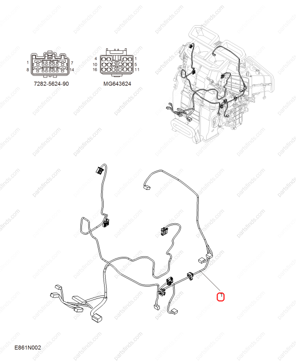 MG Air conditioning harness OEM 10004425 FOR  MG550 MG6