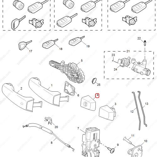 MG Outer door handle cover OEM 10191442 FOR  MG GS