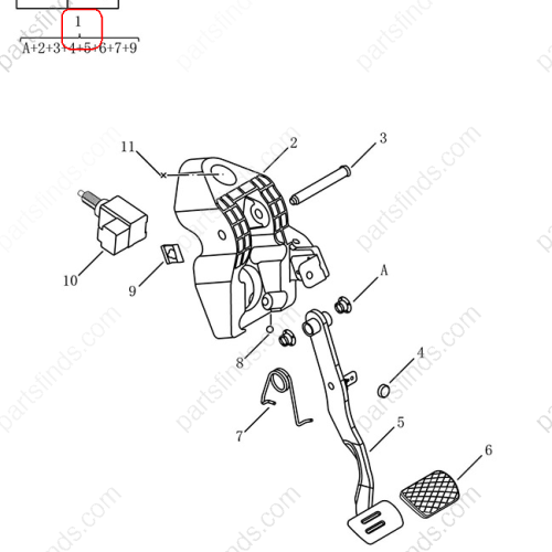 GEELY Brake pedal OEM 4076027300 / 8890577080 FOR  Coolray