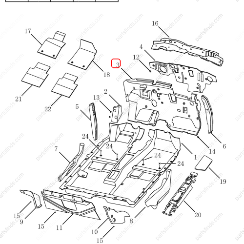 GEELY Firewall insulation cotton OEM 5017003300 / 1068030521 FOR  Emgrand GT