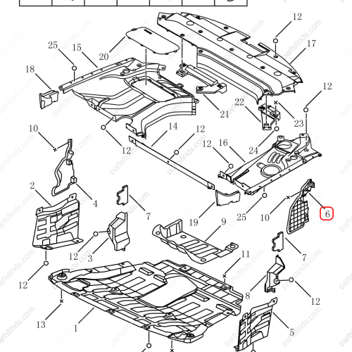 GEELY Radiator Air Duct OEM 5030002500 / 1018054651 FOR  Emgrand X7 Sport