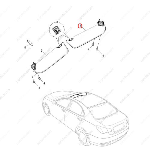 MG Sun visor OEM 30000541ESA FOR  MG550 MG6