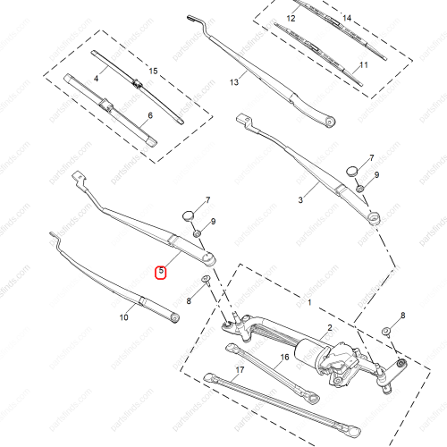 MG Wiper arm OEM 10890301 FOR  MG5 MG GT