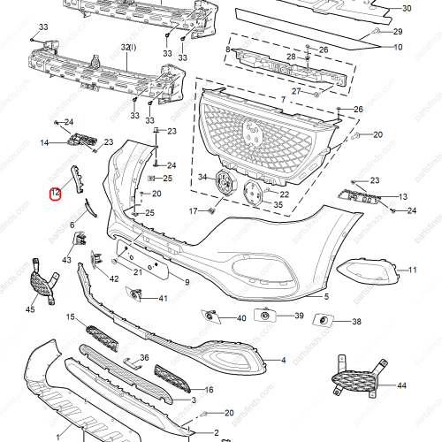 MG Grille Air Intake OEM 10457758 FOR  MG HS