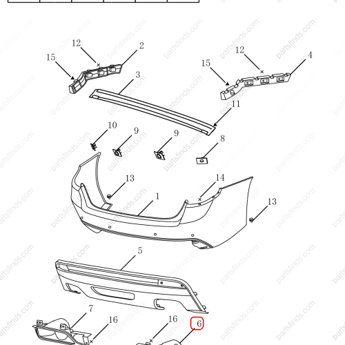 GEELY Rear exhaust pipe cover OEM 6044003600 / 1068030869 FOR  Emgrand GT