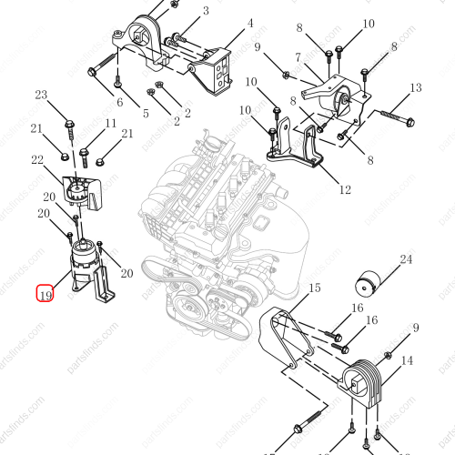 GEELY Engine mount OEM 1077006800 / 1066030057 FOR  Emgrand GT