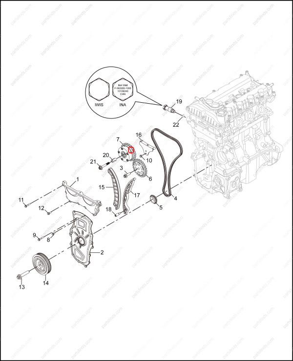 MG Timing chain OEM 10109226 fit for MG ZS MG350 MG3 MG5 MG GT MG3 Xross