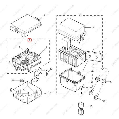 MG Fuse box OEM 10128221 FOR  MG350 MG5