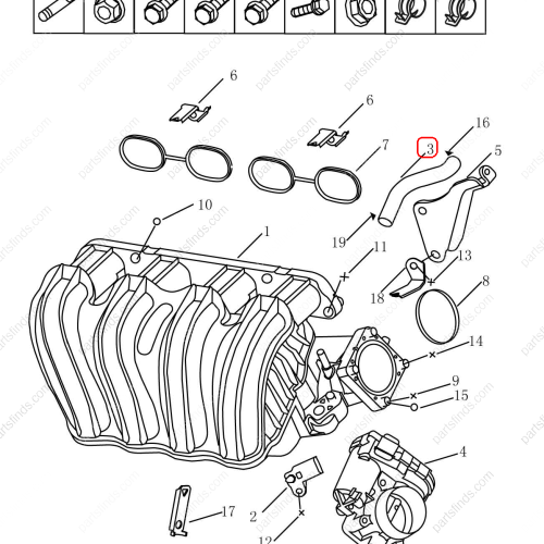 GEELY Brake vacuum hose OEM 1016050730 FOR  Emgrand