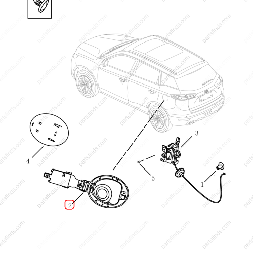 GEELY Fuel tank cap base OEM 5090002500661 / 101203704601661 FOR  Emgrand X7 Sport