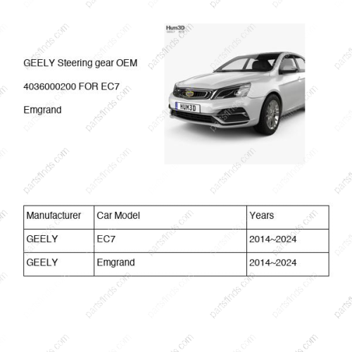 GEELY Steering gear OEM 4036000200 FOR EC7 Emgrand